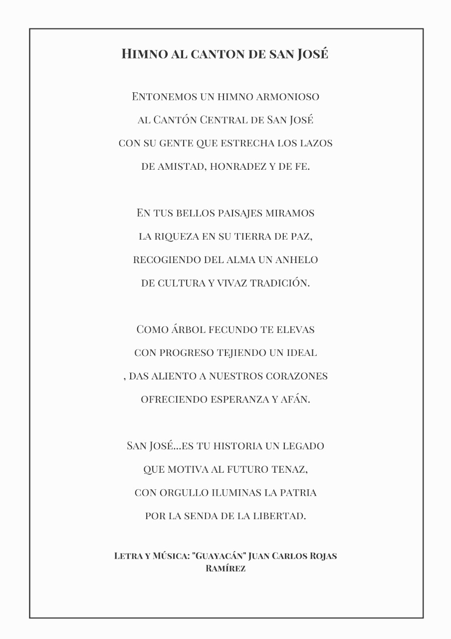 Himno del Cantón Central de San José