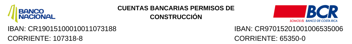 Cuentas bancarias de Permisos de construcción