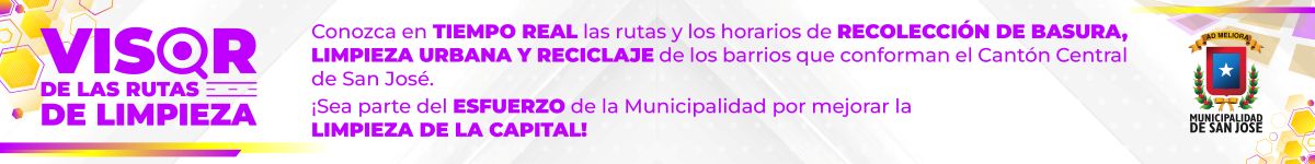 Mapa de rutas de limpieza urbana